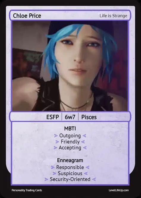 chloe price mbti|life is strange MBTI.